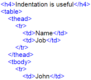 Bad HTML Code Indentations